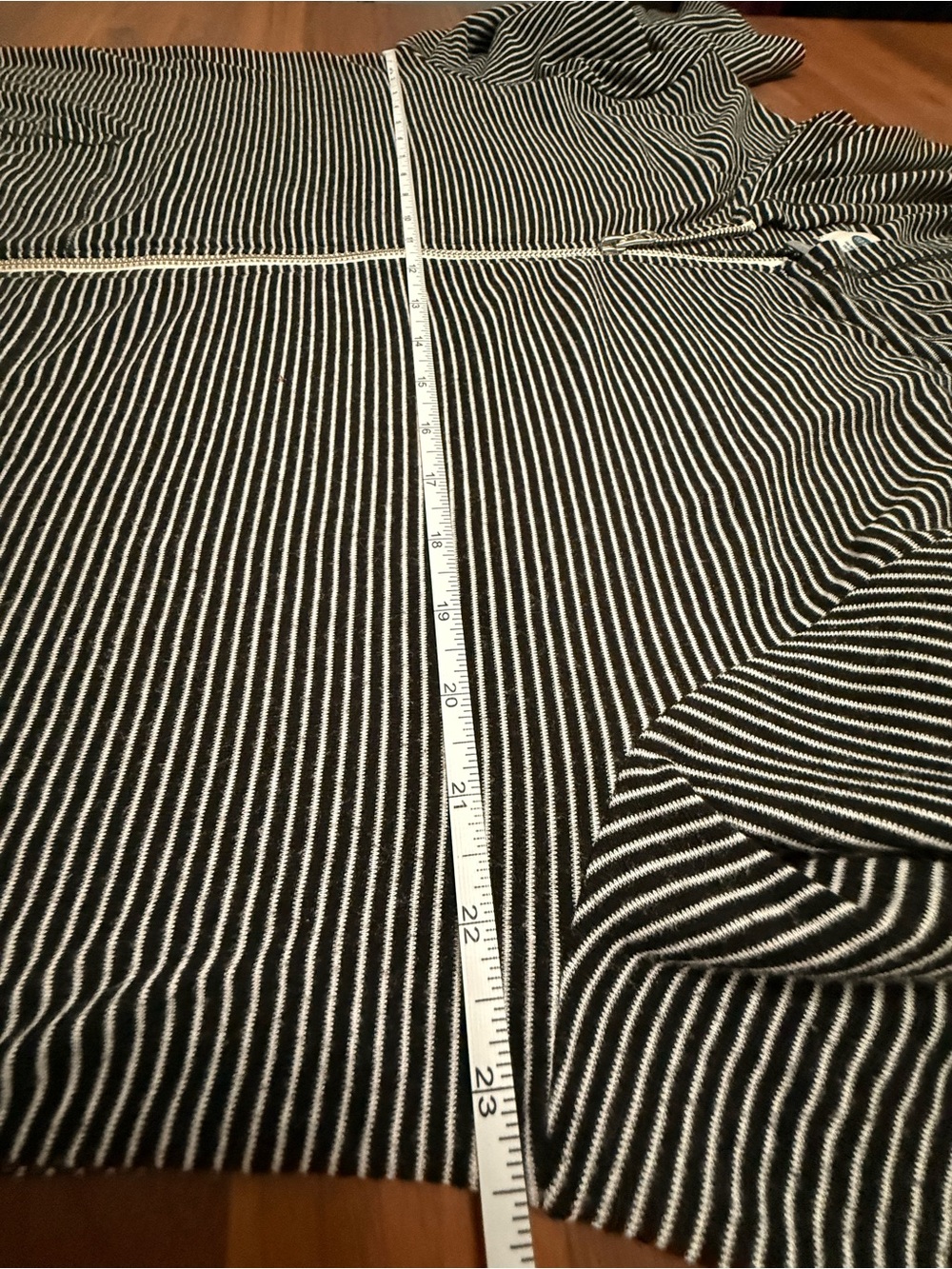 Old Navy Black & White Striped Zip Up Hoodie - Picture 5 of 5